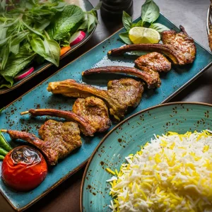 Chelo Kebab Shishlik Lamb Chops
